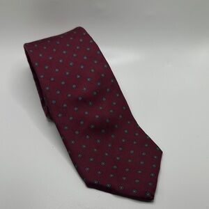 Vintage Liberty of London Burgundy and Blue Patterned Tie